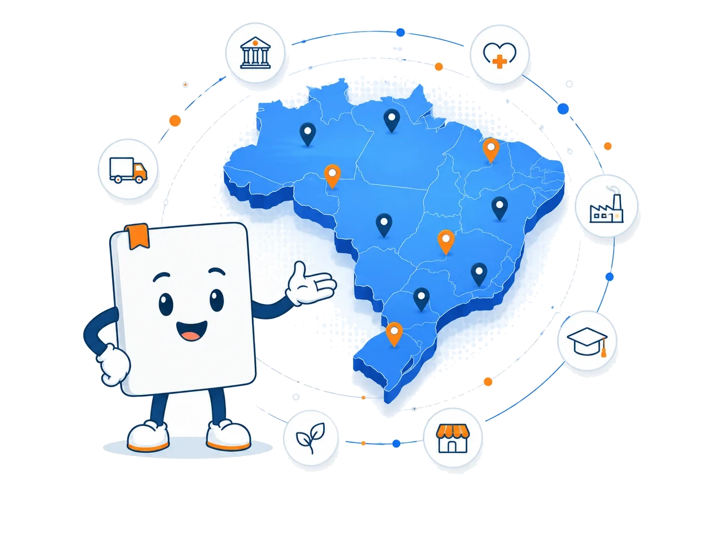 Painel de cobertura do ProcTracker com o mapa do Brasil e os totais por frente: administrativo, judicial e legislativo